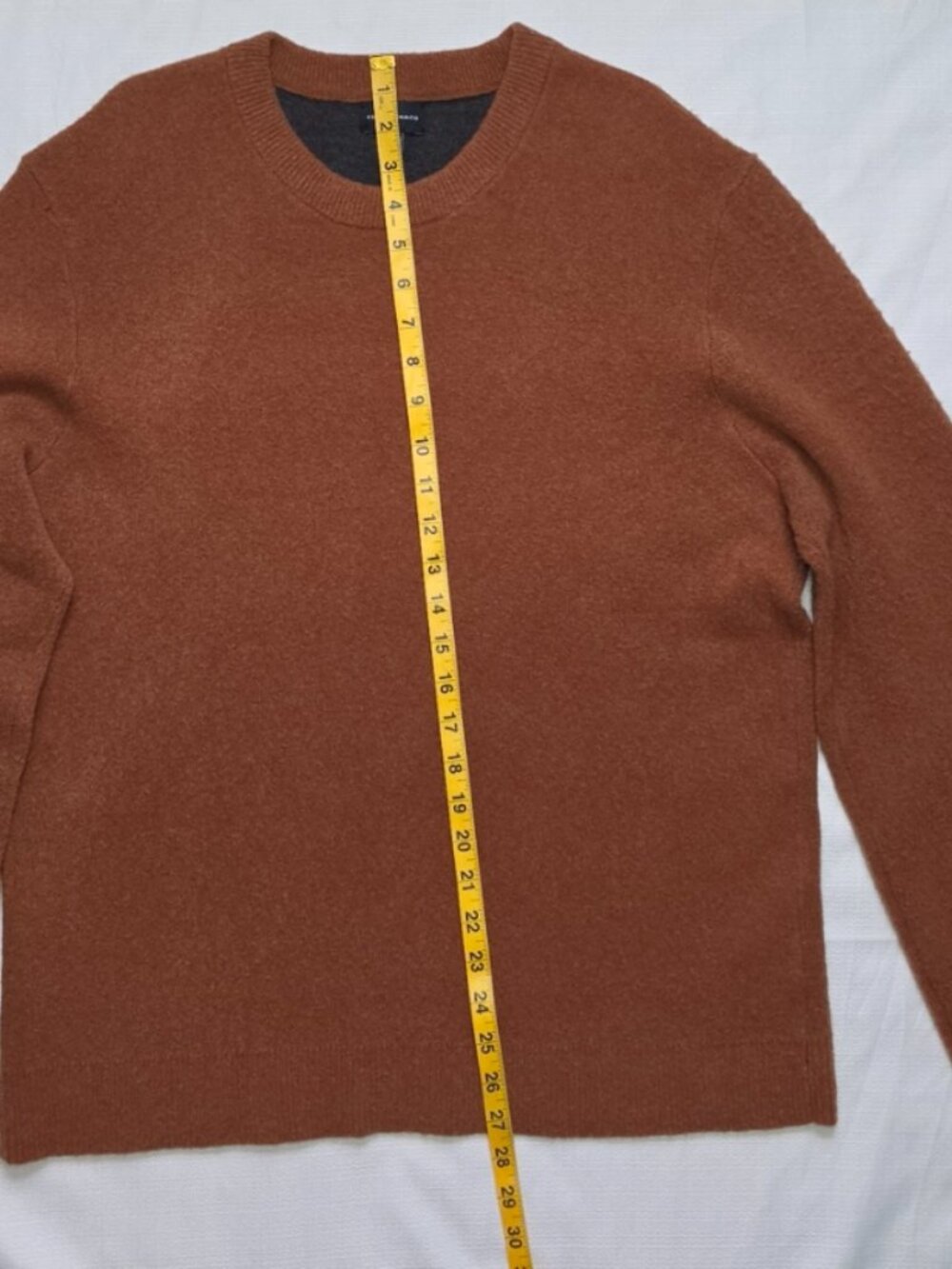 Club Monaco Reversible Wool Blend Sweater Large Brown Charcoal Crewneck - Picture 6 of 7